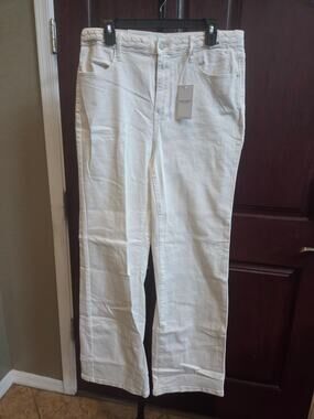 NWT Judy Blue White High Rise Wide Leg Jeans Size 15/32